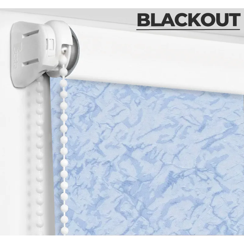 Рулонные шторы Шёлк Морозно-голубой BO (100% затемнение)